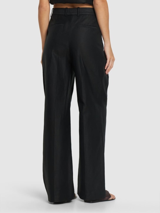 Loulou Studio: Idai cotton & linen pants - women_2 | Luisa Via Roma