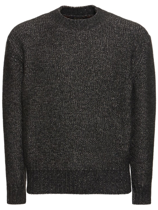 Loro Piana: Cashmere & silk crewneck sweater - men_0 | Luisa Via Roma