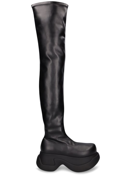 Marni: 80mm Stretch faux leather tall boots - women_0 | Luisa Via Roma