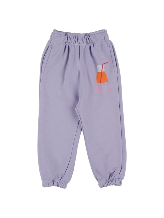 Jellymallow: Pantalones deportivos de algodón estampado - Lila - kids-girls_0 | Luisa Via Roma