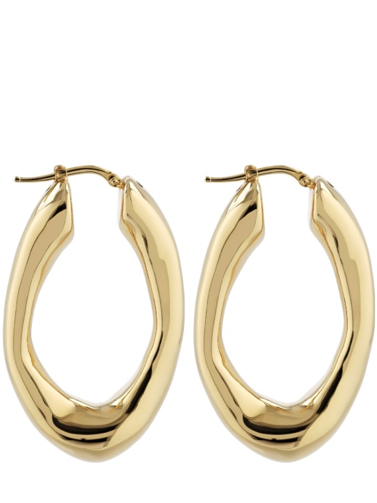 Jil Sander: BW5 1 big hoop earrings - Altın Rengi - women_0 | Luisa Via Roma