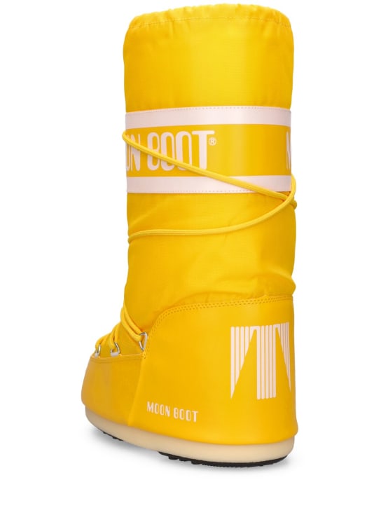 Moon Boot: Tall Icon high nylon moon boots - Yellow - women_3 | Luisa Via Roma
