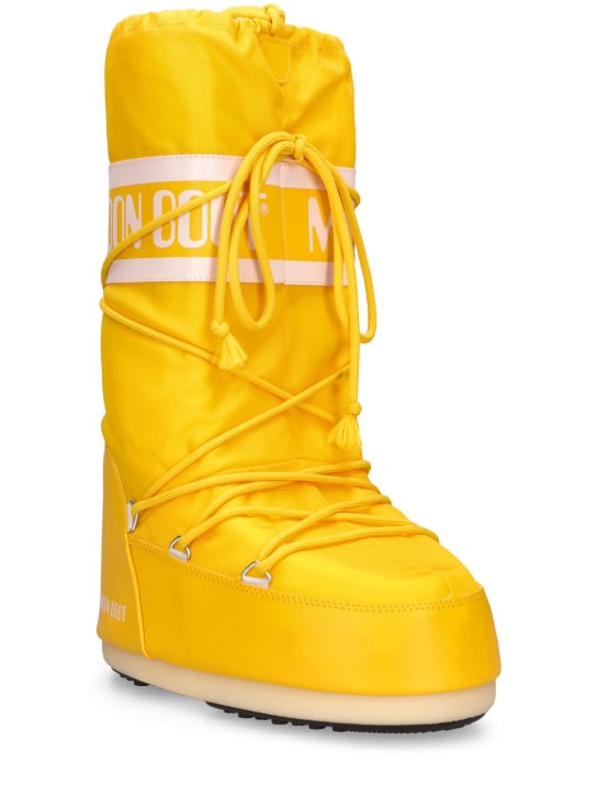 Moon Boot: Tall Icon high nylon moon boots - Yellow - women_2 | Luisa Via Roma