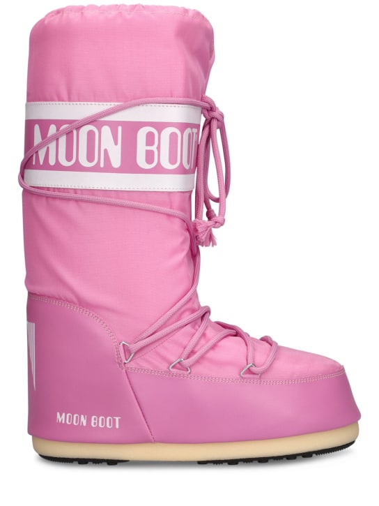 Moon Boot: Tall Icon high nylon moon boots - Pink - women_0 | Luisa Via Roma