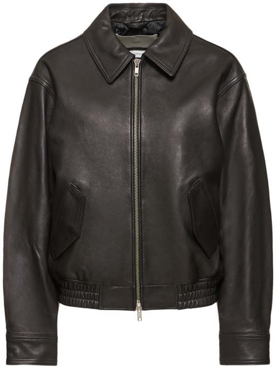 Dunst: Leather jacket - Black - women_0 | Luisa Via Roma