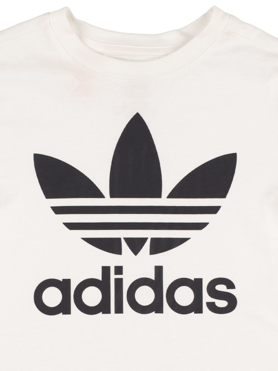 adidas Originals: Logo print cotton jersey t-shirt - kids-girls_1 | Luisa Via Roma
