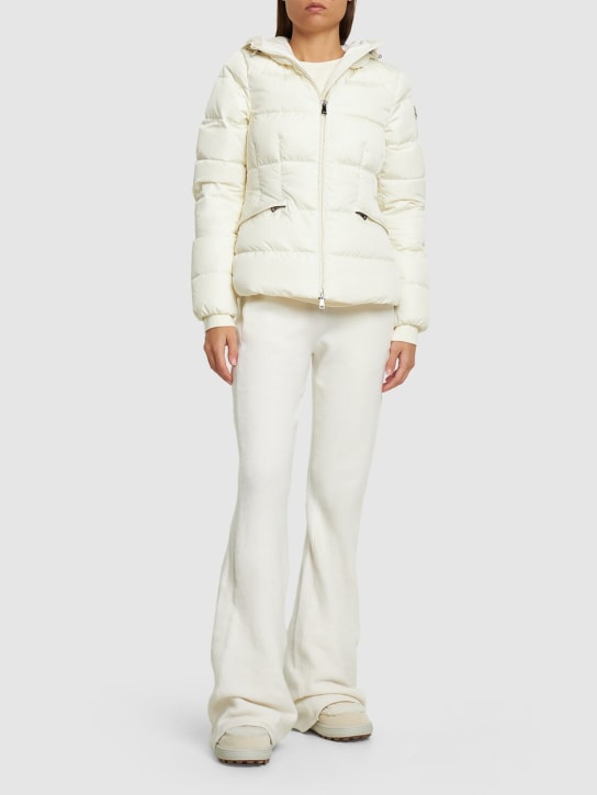 Moncler: Avoce short nylon down jacket - Natural - women_1 | Luisa Via Roma