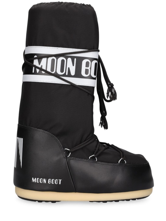 Moon Boot: Logo waterproof nylon Moon Boots - Black - men_0 | Luisa Via Roma