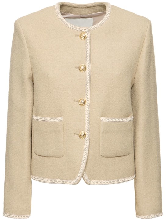 Classic tweed bouclé jacket w/ buttons - Dunst - Women