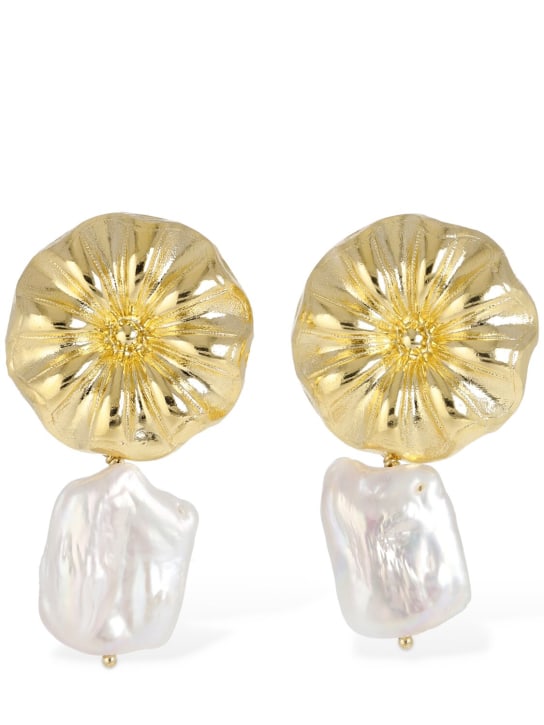 Destree: Boucles d'oreilles en perles Sonia Daisy - Pearl/Gold - women_0 | Luisa Via Roma