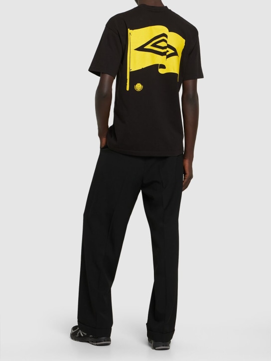 Umbro: Camiseta de algodón con logo - Negro Lavado - men_1 | Luisa Via Roma