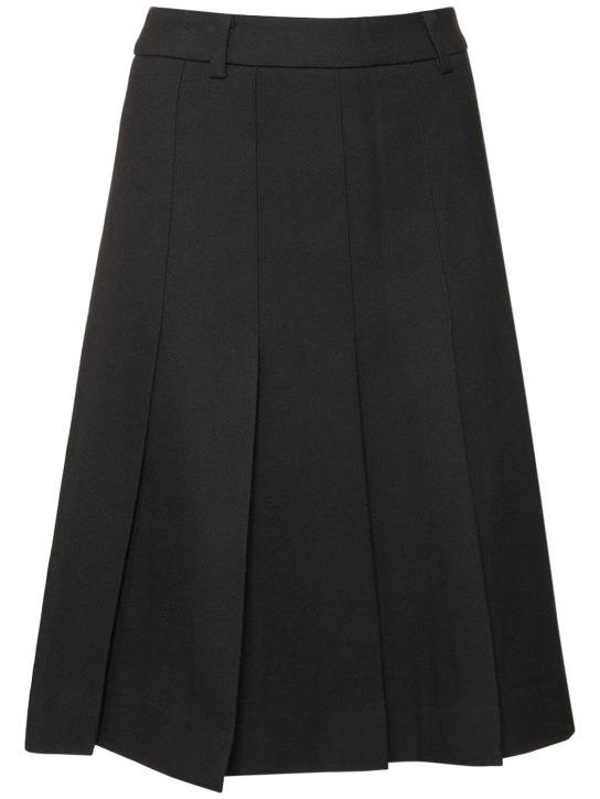 Grey flannel pleated outlet skirt