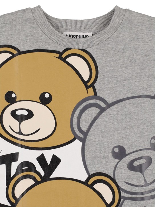 Moschino: T-shirt en jersey de coton imprimé - kids-boys_1 | Luisa Via Roma