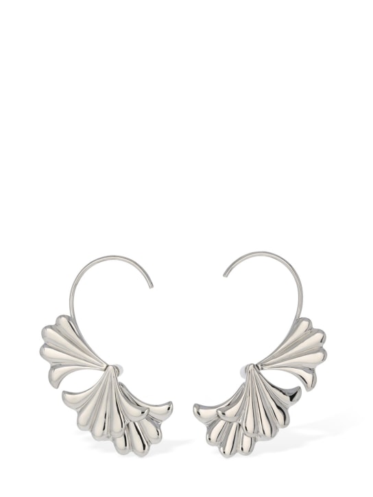 Rabanne: Flower ear jacket earrings - Silver - women_0 | Luisa Via Roma