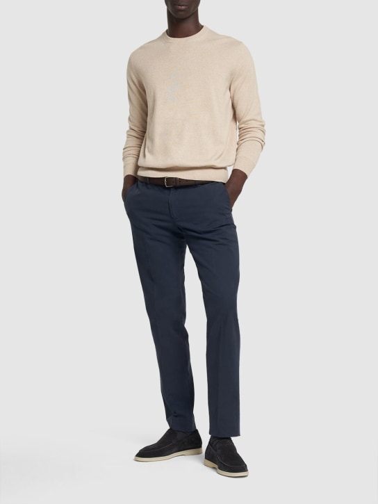 Loro Piana: Summer Walk suede loafers - men_1 | Luisa Via Roma