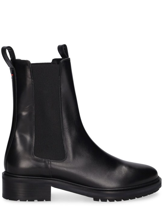 Aeyde: 45mm Jack leather ankle boots - Siyah - women_0 | Luisa Via Roma