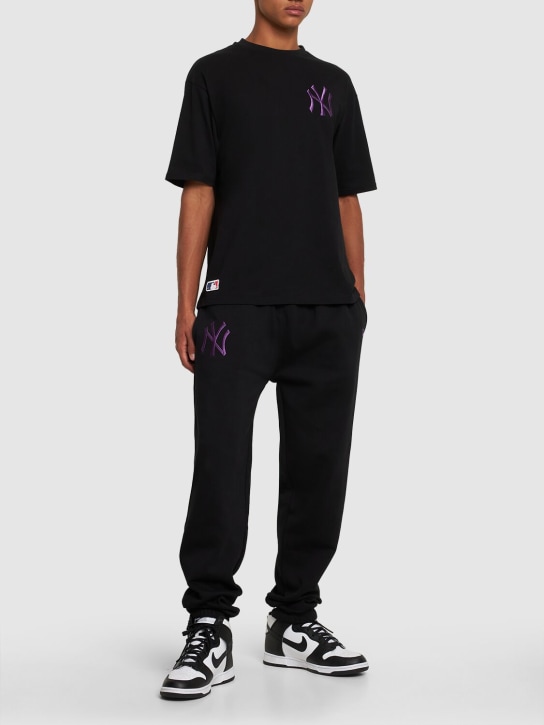 New Era: Camiseta de algodón - Negro/Púrpura - men_1 | Luisa Via Roma
