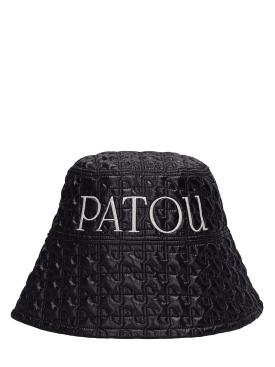 Patou: Patou logo light eco tech bucket hat - Black Ski Slope - women_0 | Luisa Via Roma