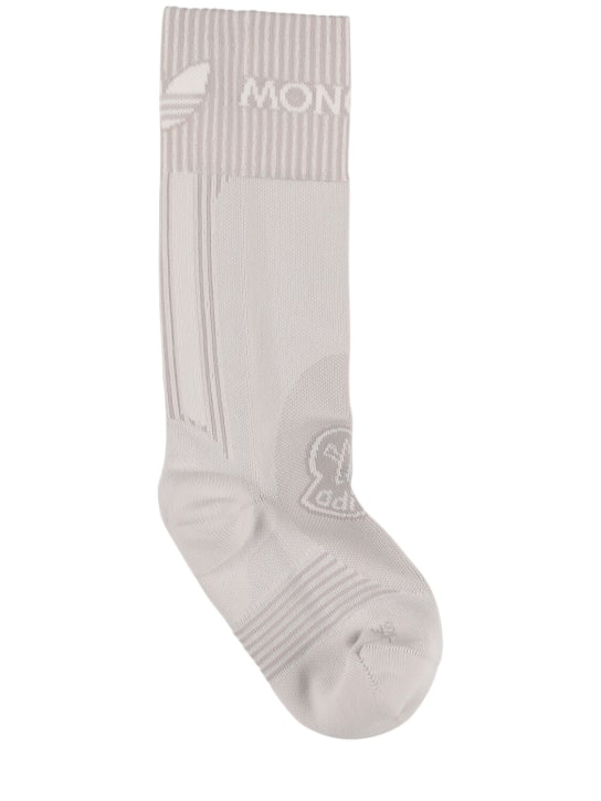 Moncler Genius: Moncler x adidas tech socks - Optisches Weiß - women_0 | Luisa Via Roma