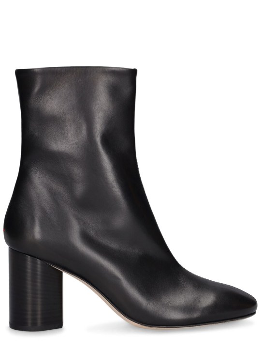 Aeyde: 75mm Alena leather ankle boots - Black - women_0 | Luisa Via Roma