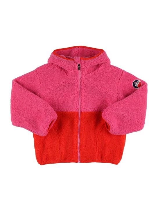 Fusalp: Printed nylon puffer ski jacket - Fuchsia/Red - kids-girls_0 | Luisa Via Roma
