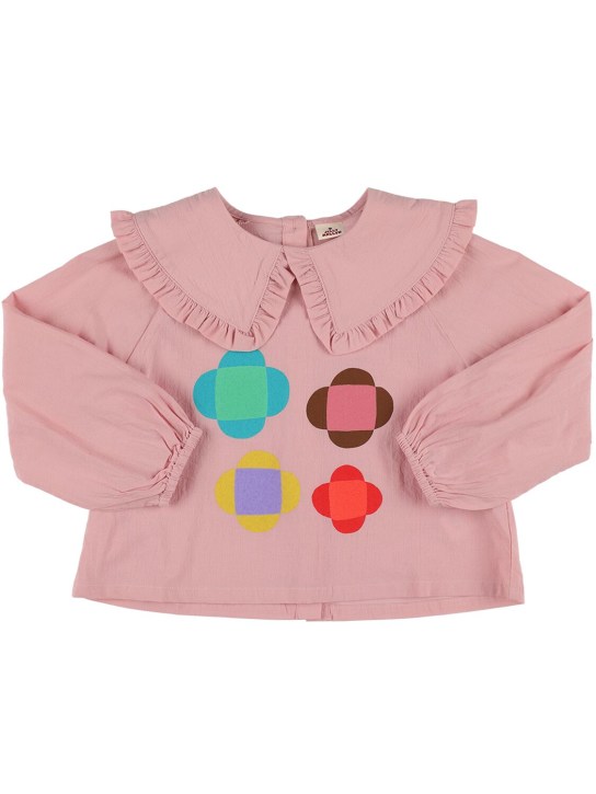 Jellymallow: 프린트 코튼 셔츠 - 핑크 - kids-girls_0 | Luisa Via Roma
