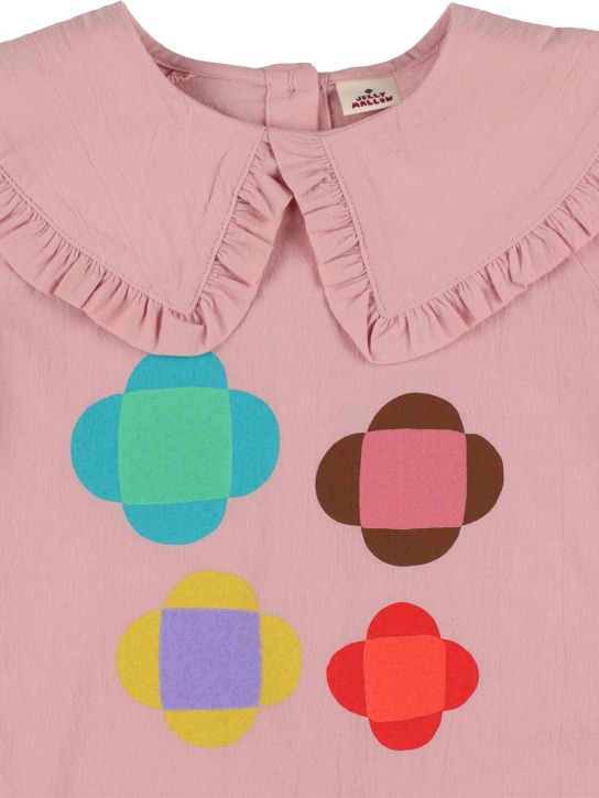 Jellymallow: Printed cotton shirt - Pembe - kids-girls_1 | Luisa Via Roma