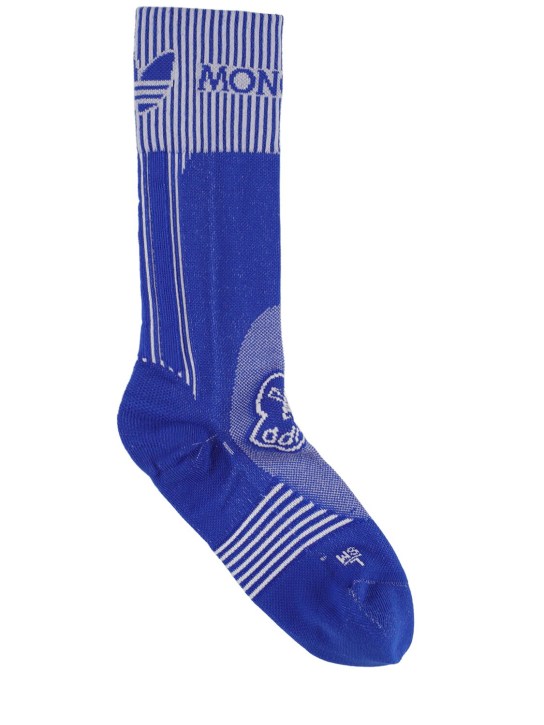 Moncler Genius: Moncler x Adidas科技织物袜子 - 蓝色 - women_0 | Luisa Via Roma