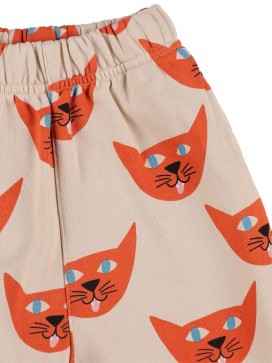 Jellymallow: Cat print cotton sweatpants - Multicolor - kids-boys_1 | Luisa Via Roma