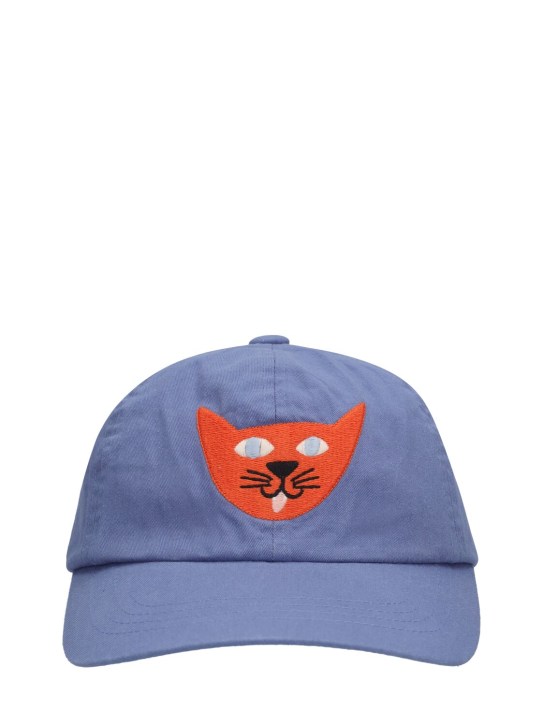 Jellymallow: Cat cotton baseball hat - Blue - kids-girls_0 | Luisa Via Roma
