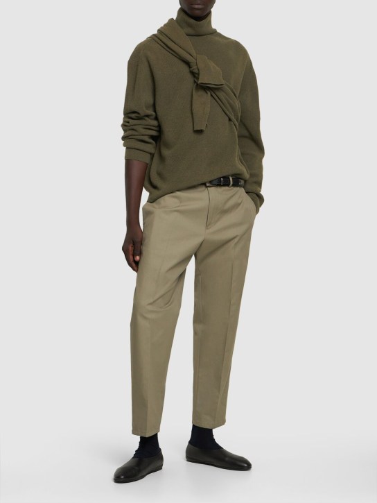 Jil Sander: Pantalones de algodón - Slate Green - men_1 | Luisa Via Roma