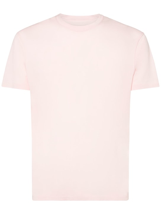 Tom Ford: 莱赛尔纤维&棉T恤 - 浅粉色 - men_0 | Luisa Via Roma