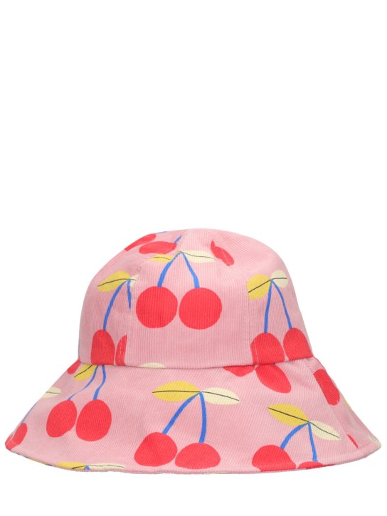 Jellymallow: Cappello bucket in millerighe stampato - Rosa - kids-girls_1 | Luisa Via Roma