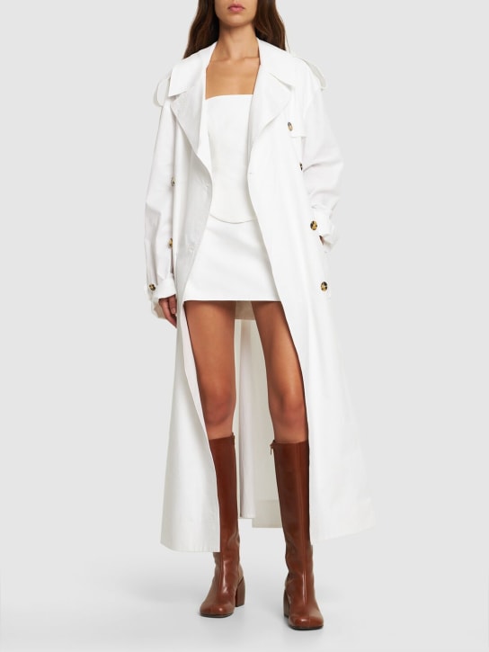 Interior: The Percy cotton poplin trench coat - White - women_1 | Luisa Via Roma