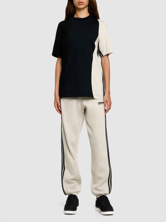 Moncler Genius: Moncler x adidas cotton t-shirt - Siyah/Gri - women_1 | Luisa Via Roma