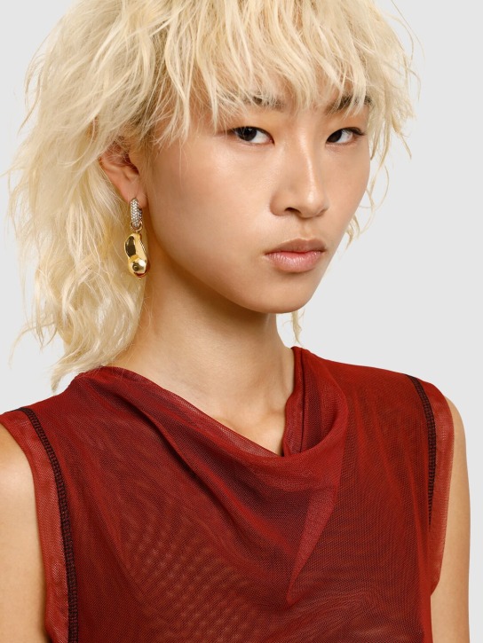 Timeless Pearly: Asymmetrische Ohrringe mit Kristallen - Kristall/Gold - women_1 | Luisa Via Roma