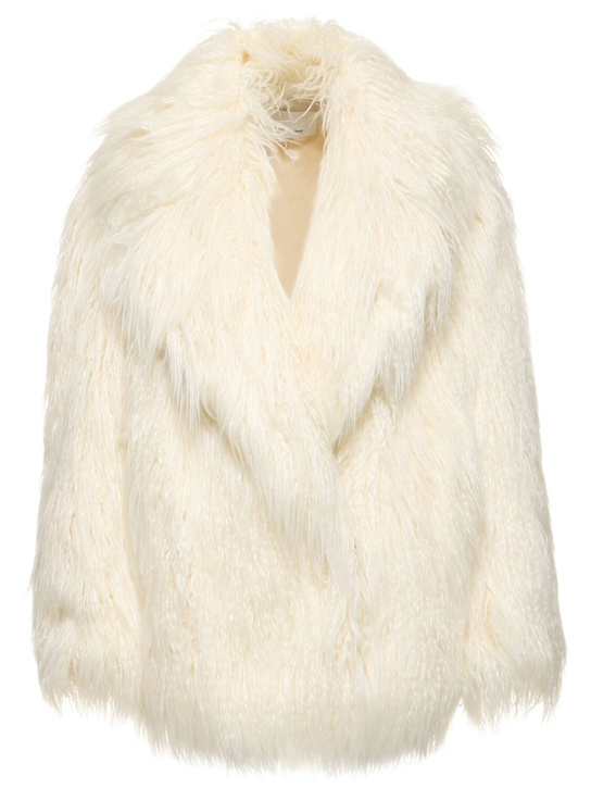 The Frankie Shop: Liza short faux fur coat - women_0 | Luisa Via Roma