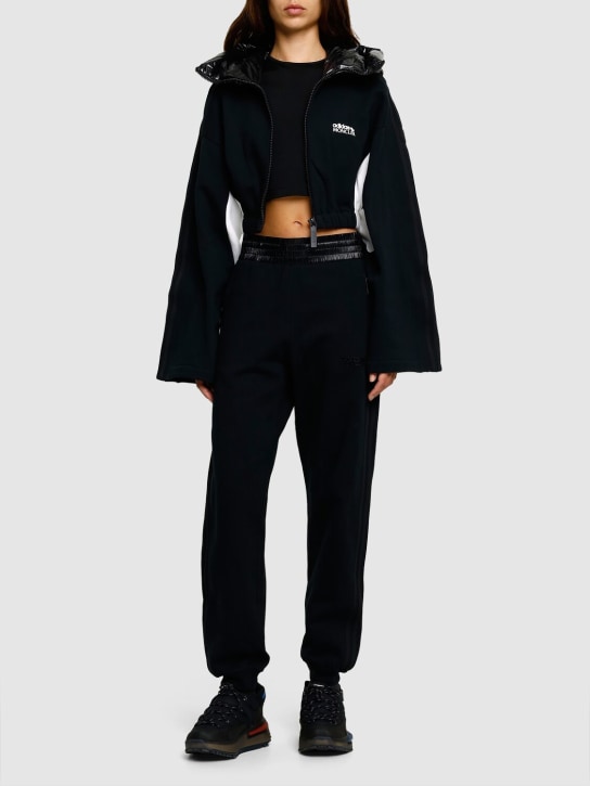 Moncler Genius: Moncler x adidas cotton sweatshirt - Siyah - women_1 | Luisa Via Roma