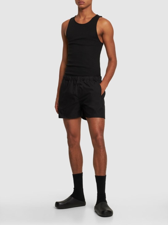 Entire Studios: Cotton shorts - Black - men_1 | Luisa Via Roma