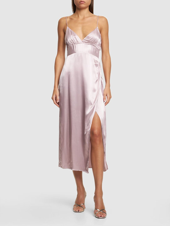 Designers Remix: Vestido midi de viscosa - Rosa - women_1 | Luisa Via Roma
