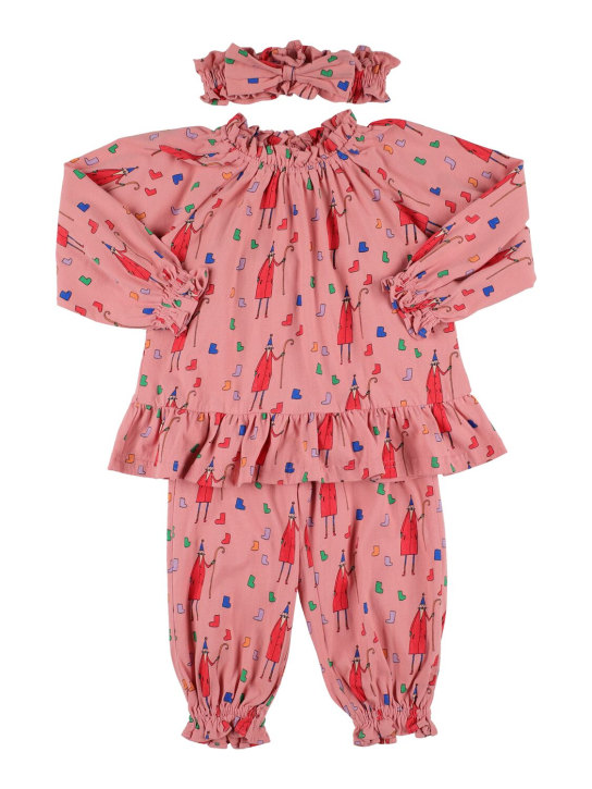 Jellymallow: Cotton pajama shirt, pants & headband - kids-girls_0 | Luisa Via Roma