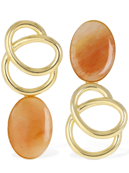 Destree: Sonia Icon stone earrings - Orange/Gold - women_0 | Luisa Via Roma