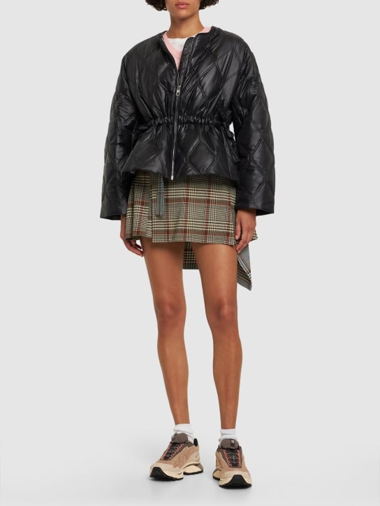 GANNI: Shiny quilted nylon jacket - women_1 | Luisa Via Roma