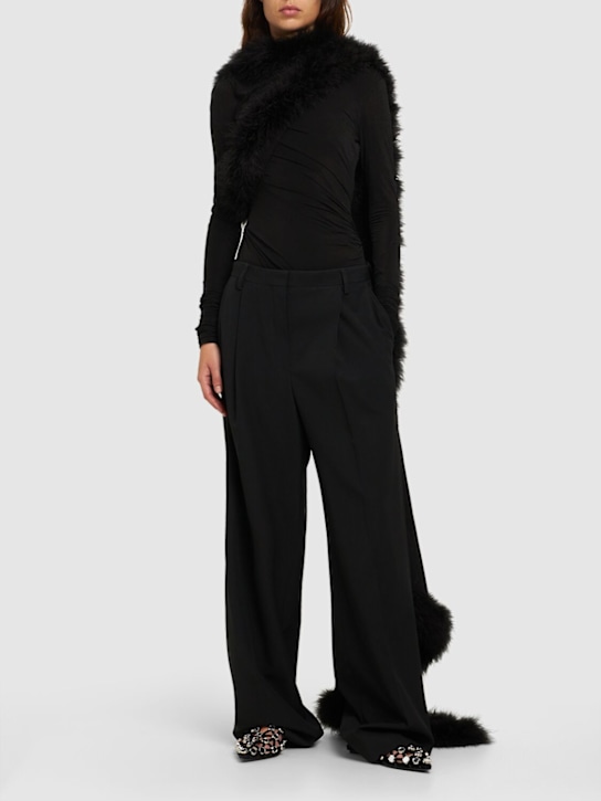 The Attico: Body in jersey trasparente - Nero - women_1 | Luisa Via Roma