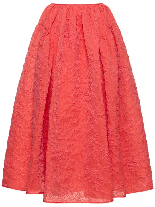 Cecilie Bahnsen: Fatou quilted cotton blend midi skirt - women_0 | Luisa Via Roma
