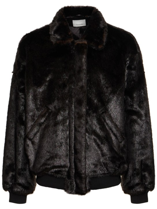 The Frankie Shop: Scott faux fur bomber jacket - men_0 | Luisa Via Roma