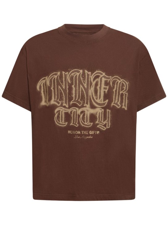 Honor the Gift: C-Fall Stamp Inner City Tシャツ - ブラウン - men_0 | Luisa Via Roma