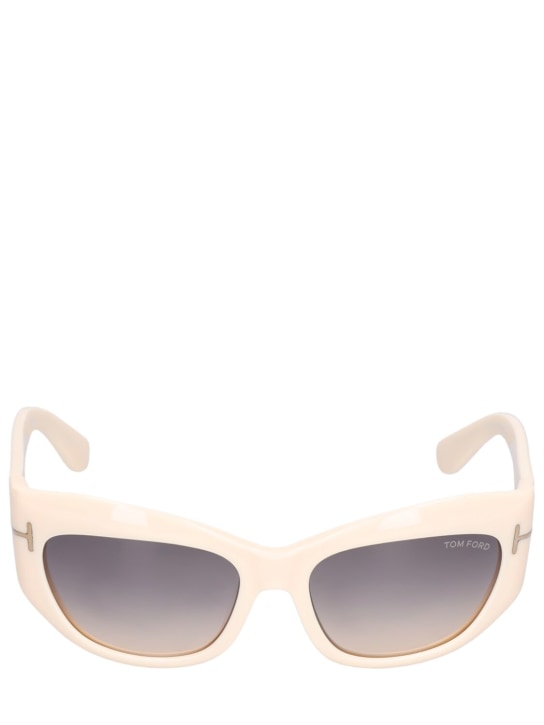 Tom Ford: Gafas de sol cat eye de acetato - Ivory/Smoke - women_0 | Luisa Via Roma