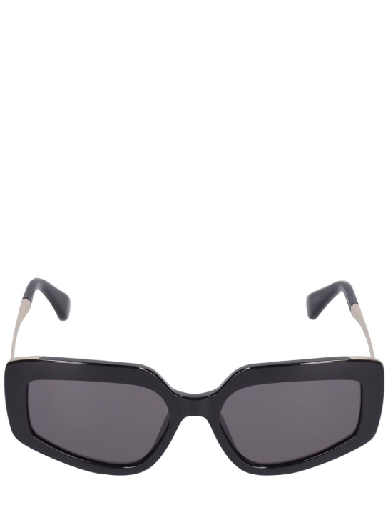 Max Mara: Design 7 geometric sunglasses - Black/Smoke - women_0 | Luisa Via Roma