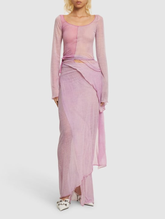 Acne Studios: 印花厚绉纱长款围裹式半身裙 - 多色 - women_1 | Luisa Via Roma